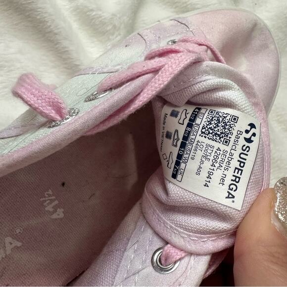 Superga pink tie dye platform sneakers size 8.5 41.5 lace up - Picture 9 of 9